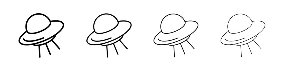 ufo flying icon Flat illustration sign