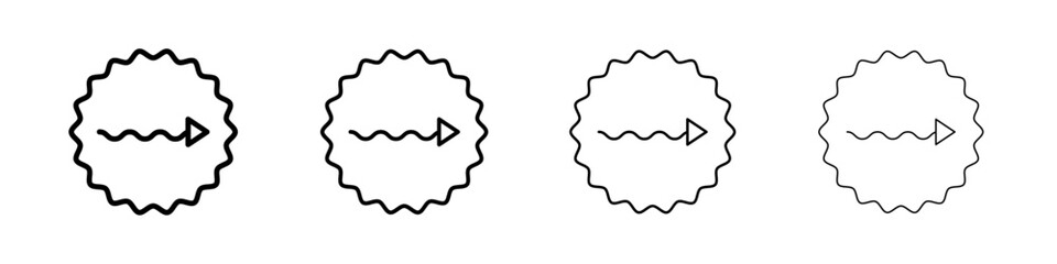 undulating arrow icon Flat illustration sign