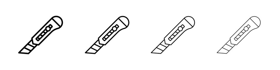 Utility knife icon Flat illustration sign