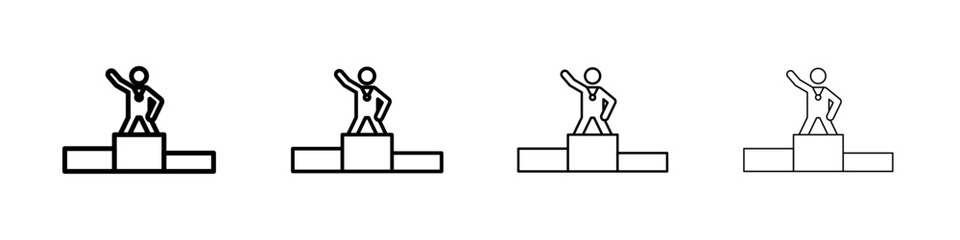 Obraz premium Victory icon Flat illustration sign