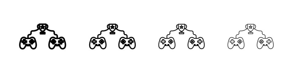 Video game contest icon Flat illustration sign