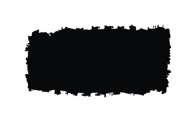 Grunge brush, rough ink black stroke