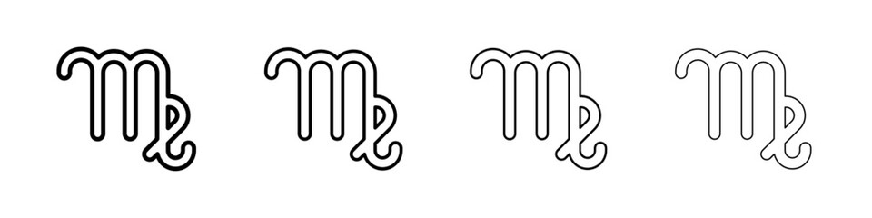 Virgo zodiac sign icon Flat illustration sign