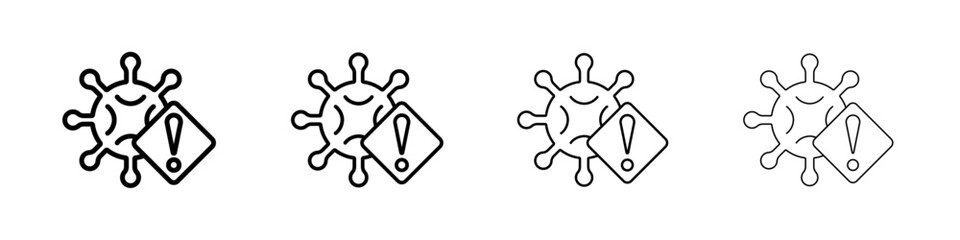 Virus Warning Alert icon Flat illustration sign