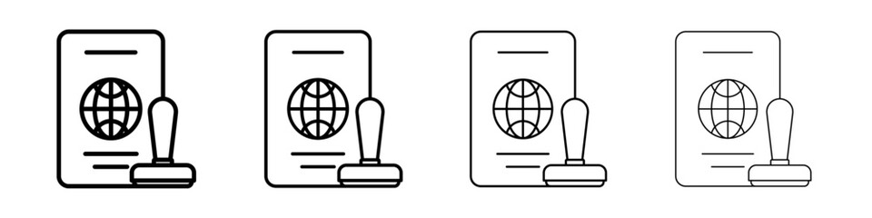 Visa icon Flat illustration sign