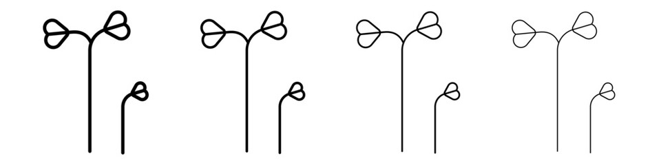 watercress vegetable icon Flat illustration sign