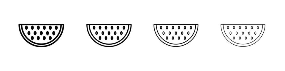 Watermelon icon Flat illustration sign