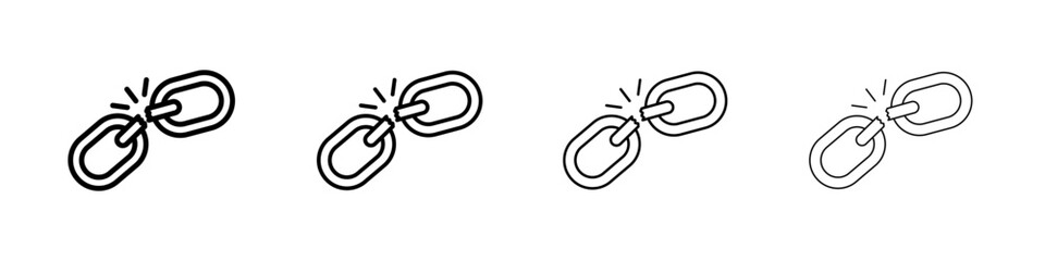 Weakness icon Flat illustration sign