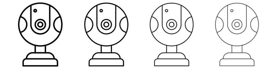 Webcam icon Flat illustration sign