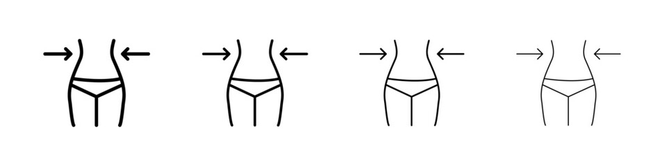 Weight loss icon Flat illustration sign