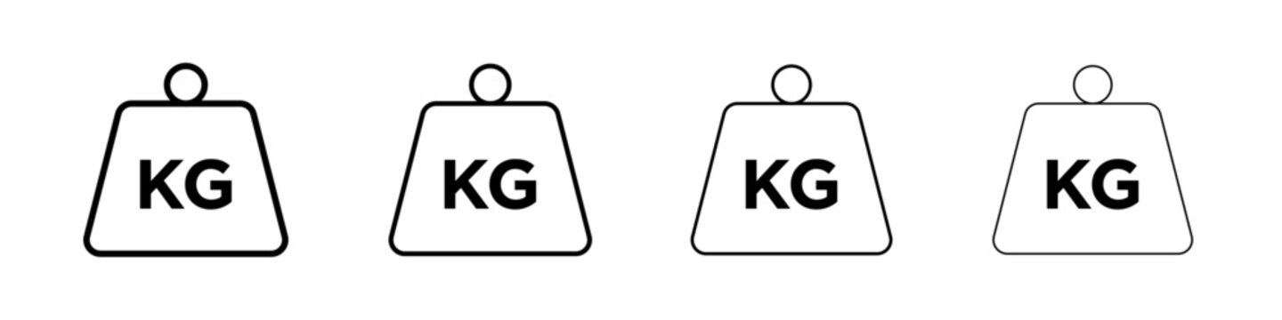 Weight kilogram icon Flat illustration sign