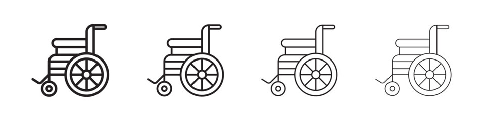 Wheelchair icon Flat illustration sign