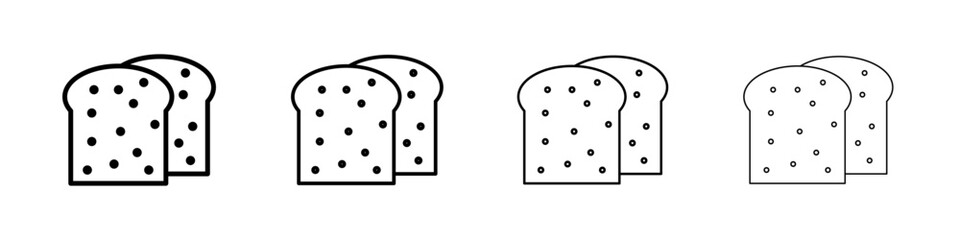 White bread icon Flat illustration sign