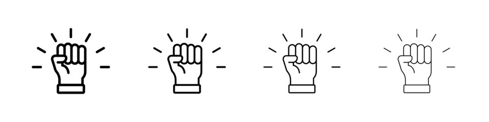 Will power icon Flat illustration sign