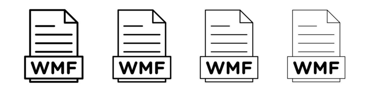 WMF File Document Icon Flat illustration sign