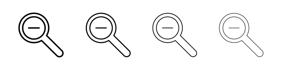 Zoom out icon Flat illustration sign