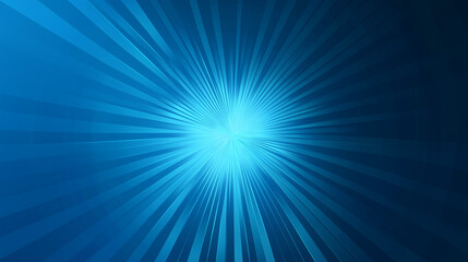 Explosi&oacute;n de luz azul con rayos en fondo abstracto.