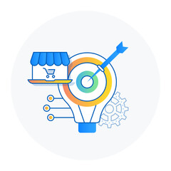 E-Commerce and Online Business Icon, Digital Retail and Shopping Trends Symbol