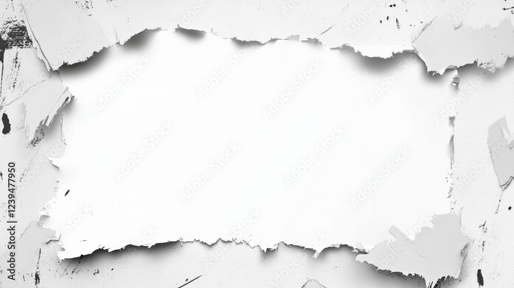 Leinwandbilder torn paper with a blank space for text or artwork in an artistic layout on a textured background. ge
