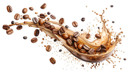 chocolate splash isolated on white