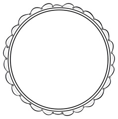 PNG Circle shape frame line.