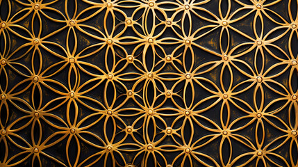 Intricate flower of life pattern with ancient symbolism and geometric shapes, ancient symbolism, symbolic motifs, flower of life pattern. Symbolic Motifs. Illustration