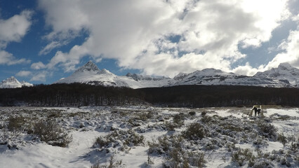 Imagen captada en la Patagonia Argentina cerca de Ushuaia, en la que se pueden observar los...