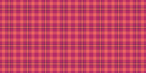 Birthday pattern background seamless, picnic vector textile plaid. Cloth texture tartan check fabric in pink and red colors.