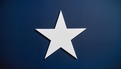 Minimalistic white Lone Star symbol on dark blue background, representing Texas independence