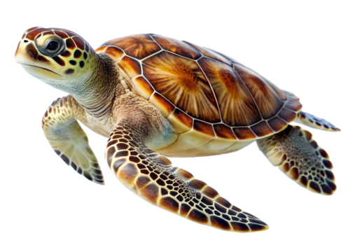 turtle on white background