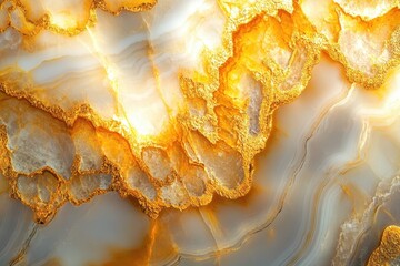 Obraz premium Stunning golden surface of natural stones like agate marble and onyx for backgrounds and designs