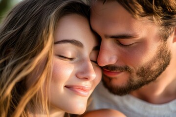 Man and a woman are hugging each other