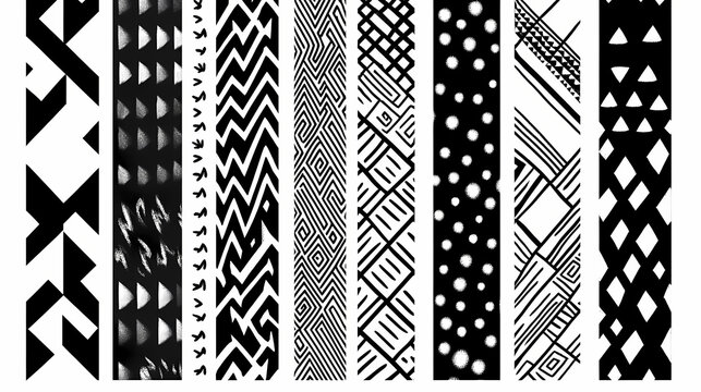 **minimalist black and white geometric patterns with high contrast and sharp lines. Geometric Patterns. Illustration