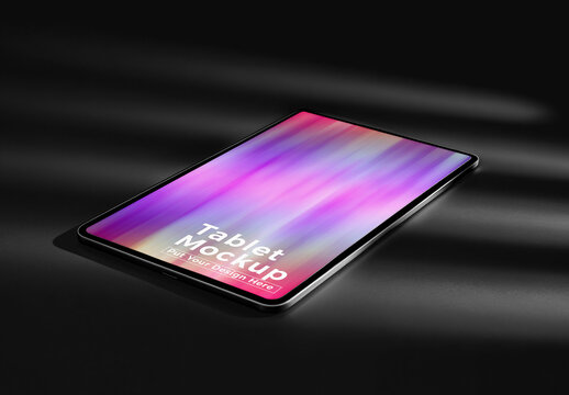 Tablet Mockup with Dramatic Lighting