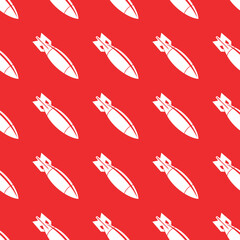 Fototapeta premium Seamless pattern, bomb. Air bomb, symbol of war, bombardment or explosion. Powerful offensive weapon.
