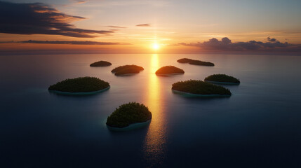 Elysium, A serene paradise scene featuring glowing floating islands in high fidelity quality.