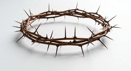 crown of thorns on a white background