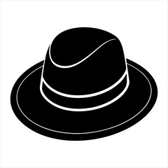  hat silhouette white background