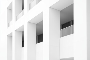 White building with a balcony and a window