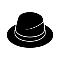  hat silhouette white background
