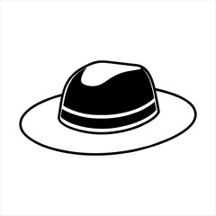  hat silhouette white background