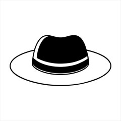  hat silhouette white background