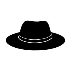  hat silhouette white background