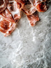 Rustic Meat Selection with Text Space