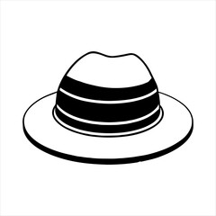 hat silhouette white background