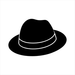  hat silhouette white background