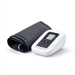 Blood Pressure Monitor Device Featuring Digital Screen and Cuff for Home Use and Health Monitoring