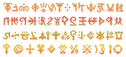 Obraz premium Ethnic icon collection
