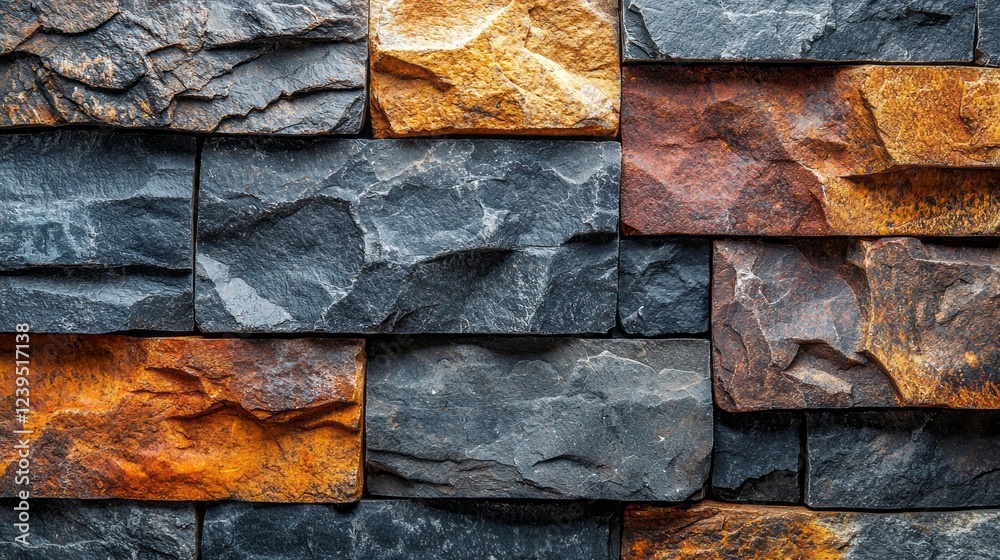 Poster warm tones of earthy stone create a captivating wall texture, with each unique piece telling a story
