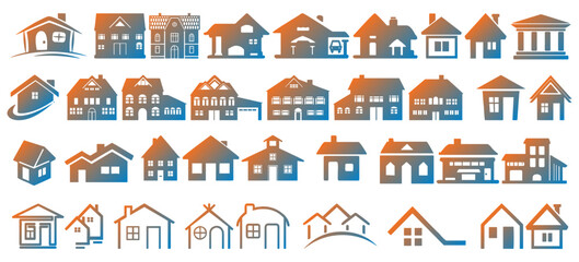 Home and real estate icon collection
